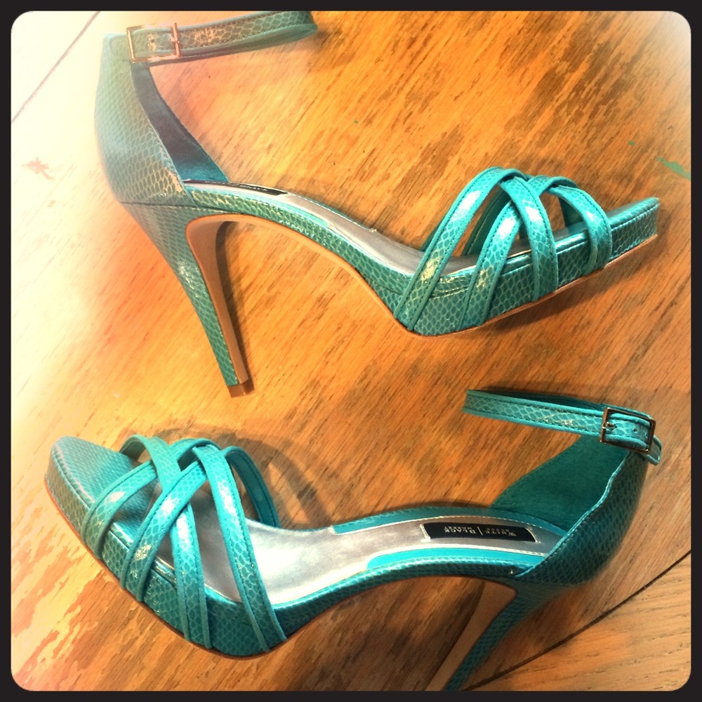 WHBM Heels size 10 teal